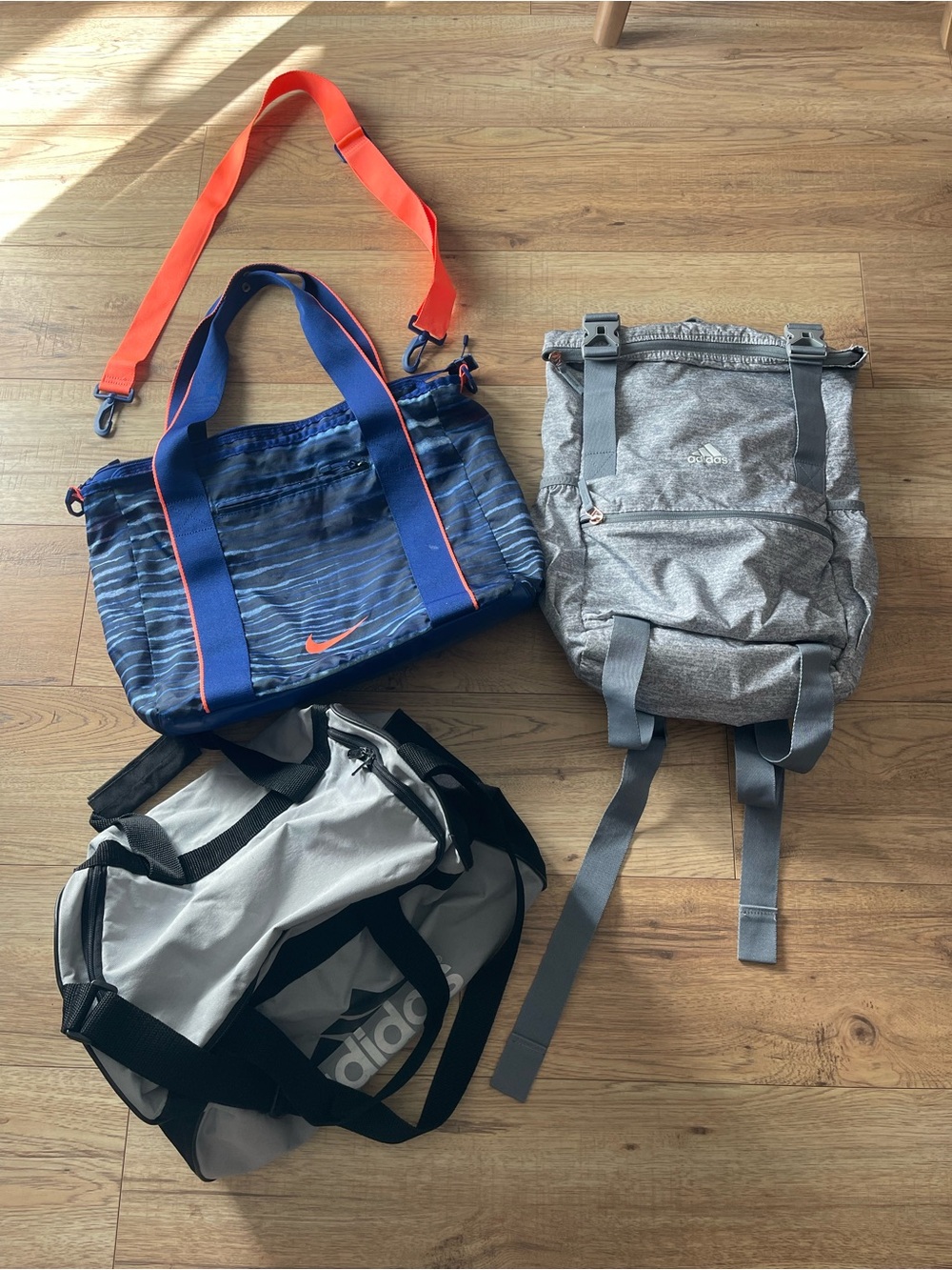 Nike and Adidas Backpack, Bag, Duffel bundle